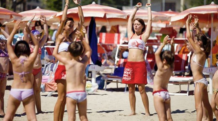 Entertainment on the beach for adults and children
